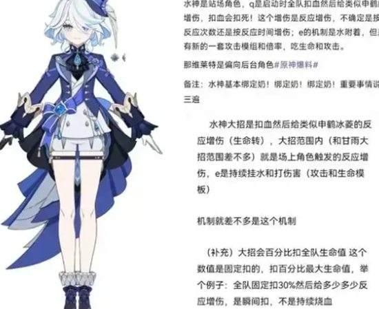 原神枫丹版本水神芙宁娜定位是啥 原神枫丹版本水神芙宁娜详细攻略以及一些相关活动解析