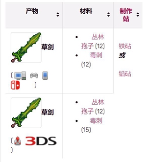 泰拉瑞亚草剑怎么合成 草剑合成方法